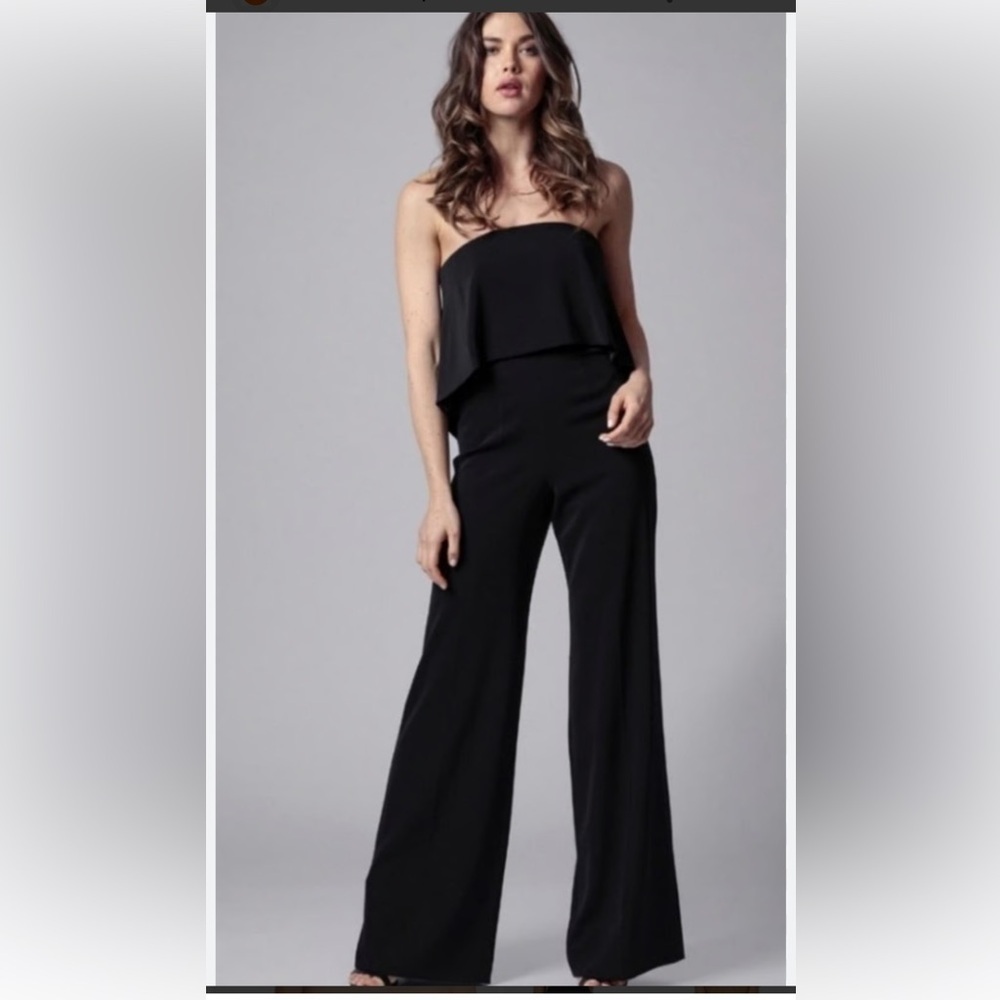 JAYGODFREY Moore Navy Strapless Jumpsuit